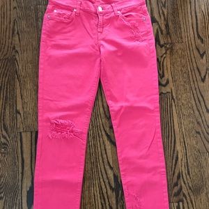 7 for all Mankind size 27 red jeans